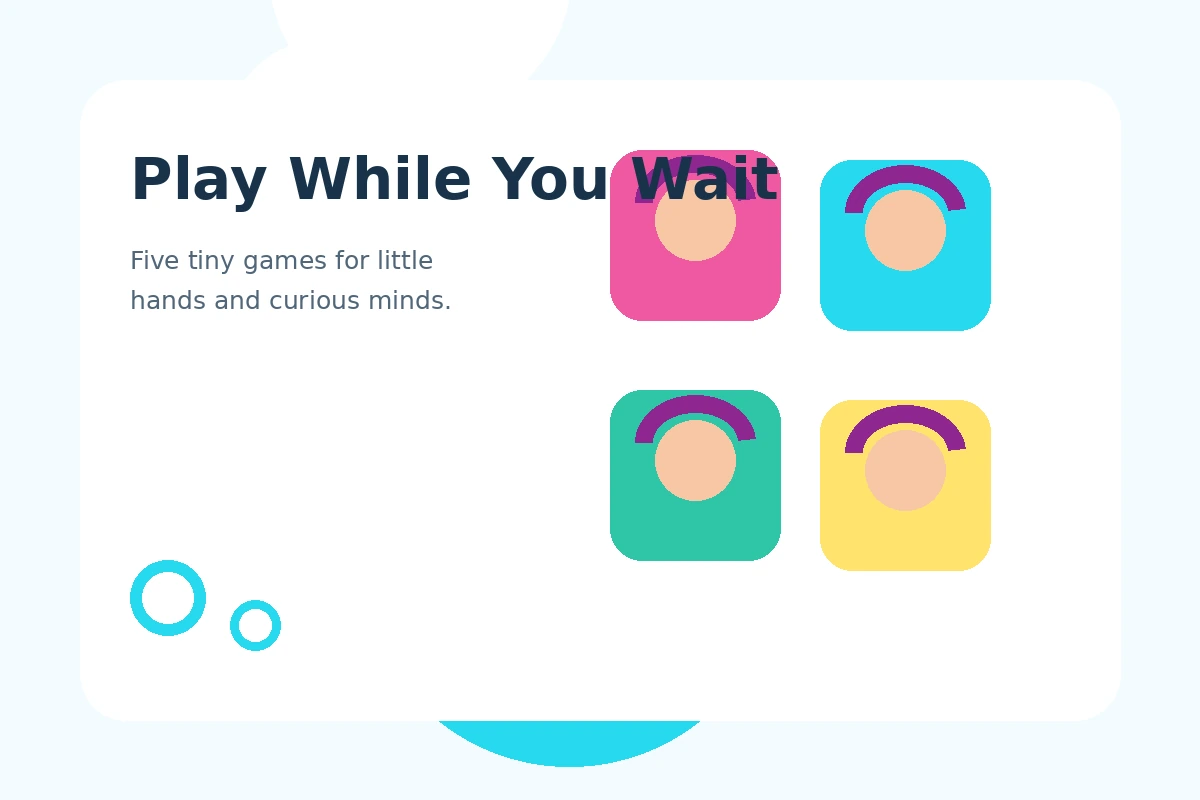 Colorful Poodo kids waiting games